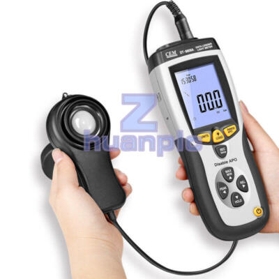 1PCS New CEM DT-8809A Handheld Light Meter Range 400,000Lux Data Log 99 USB