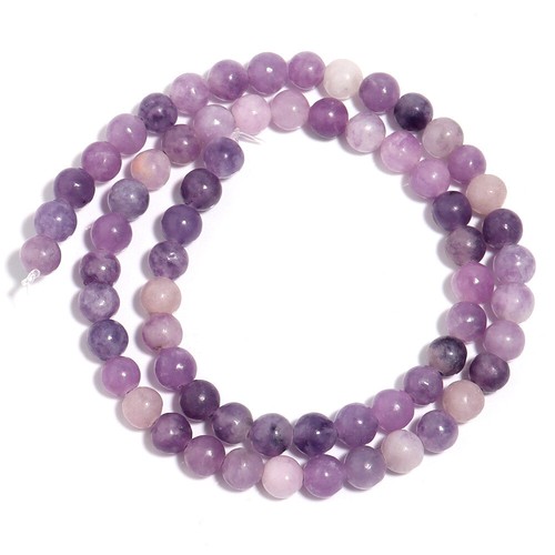 Natural Stone Lavender Chalcedony Round Loose Beads Jewelry Making 4 6 8 10 12mm - Picture 13 of 16