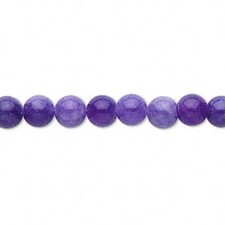 Bead, 1 Strand Dyed Purple Quartz 6mm Round Gemstone Beads