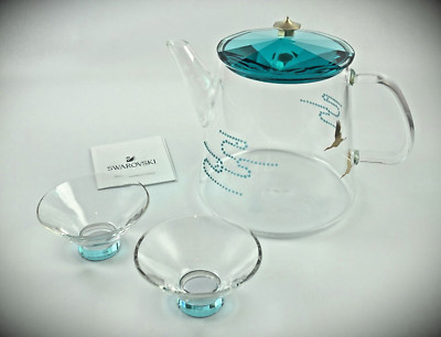 Swarovski Among Blue Deko Teekanne & Tassen Set Ref. 5557823  NEU