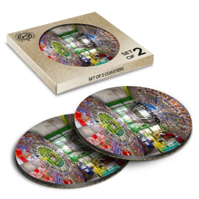 2 x Box Runde Untersetzer - Hadron Collider Maschine Wissenschaft #21668