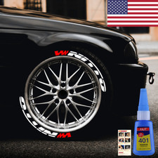 8 Sets NITTO Permanent Tire Lettering Sticker 1.06'' 14''-22'' With Glue Tools
