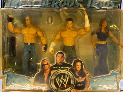 WWE Jakks Treacherous Trios Series 3 Edge, Matt Hardy & Lita