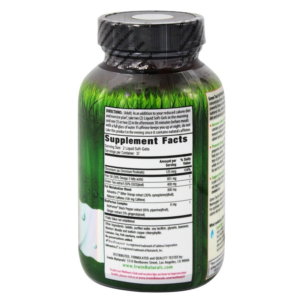 Irwin Naturals Green Tea Fat Metabolizer, 75 Liquid SoftGels