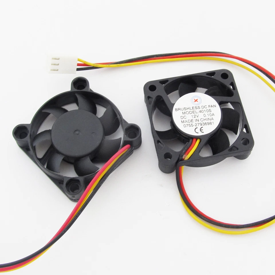 5pcs Brushless DC Cooling Fan 40x40x10mm 40mm 4010 7 blades 12V 3pin Connector - Image 4 of 4