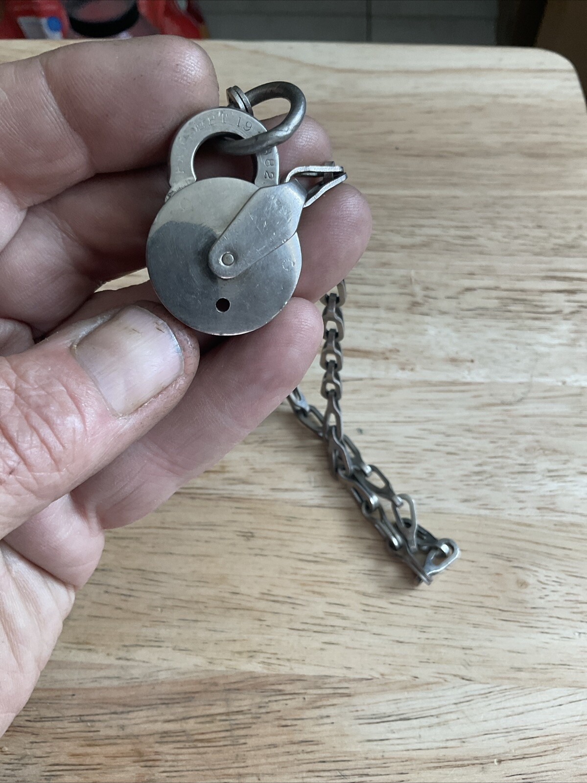 Vintage Ames Sword Co. Spare Tire Lock Sept 19 1882 No Key