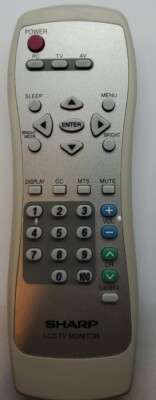 SHARP 0NI151MU-0001 LCD TV Monitor OEM Original Replacement Remote Control