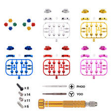 Chrome Full Set Buttons Replacement ABXY ZL/ZR/L/R for Nintendo Switch Joy con