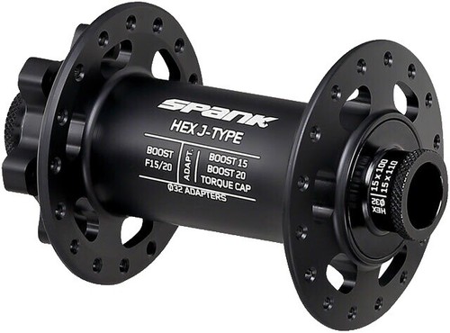 Spank Hex J-Type Front Hub - 15/20 x 100mm, 6-Bolt, Black, 32H | eBay