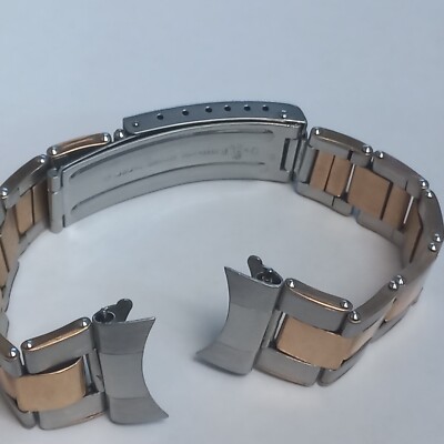 Gay Freres Made 20mm Vintage Rolex Rose Gold Steel Riveted