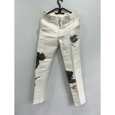 ALEXANDER MCQUEEN CAMO INK FLORAL JACQUARD TROUSERS PANTS