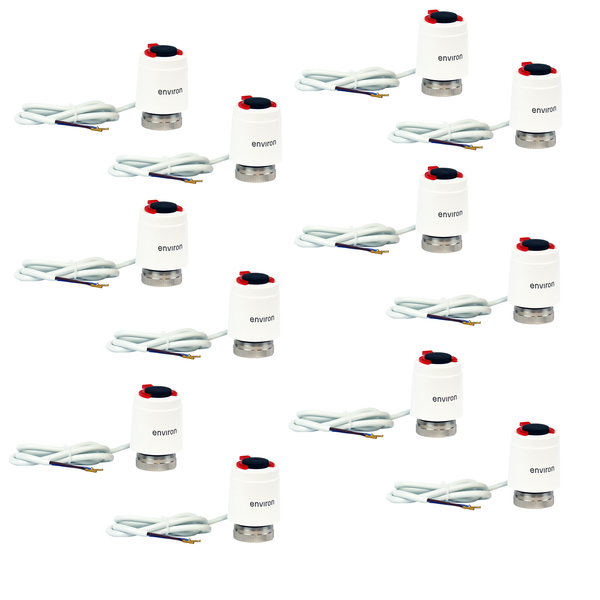12X Ventilantrieb Stellantrieb 230V Stromlos Geschlossen M30X1,5 FußBodenheizung-image