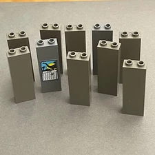 Lego 2454 35274 Dark Gray Replacement Parts Pieces Lot of 11