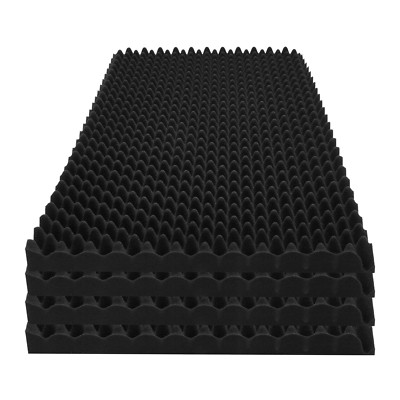 Acoustic Foam Panels 2 Pack 48 x 24 x 2 in | Premium Soundproofing for Studio Wa