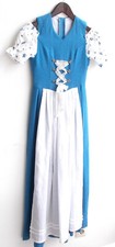 Children's traditional dress blue with white apron approx. size 152