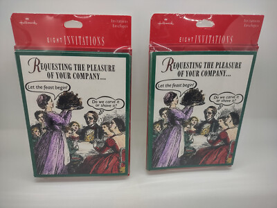 Vintage Christmas Invitations Two Packs 16 Total New Old Stock
