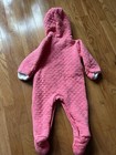 Carter's Baby Girl Quilted Bear Hooded Bunting One Piece Jacket Size 9M Pink — photo 3
