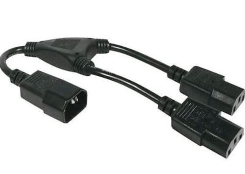 Cable divisor de frigoríficos en Y cable de alimentación / 0,3 m / C13 C14 / IEC320 / distribuidor - Imagen 2 de 3