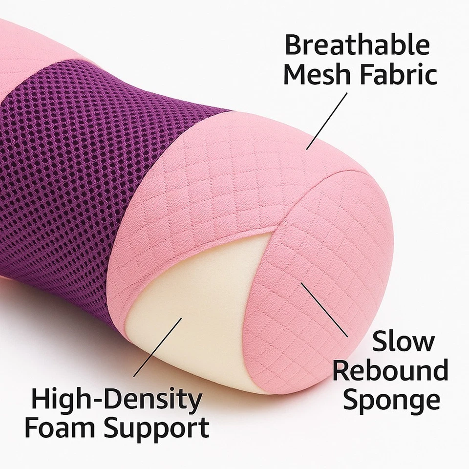 Almohada Hapo Yoga Refuerzo Cintura Caderas Cuello Soporte Rebote Lento Cojín de Espuma Foto 4 de 4