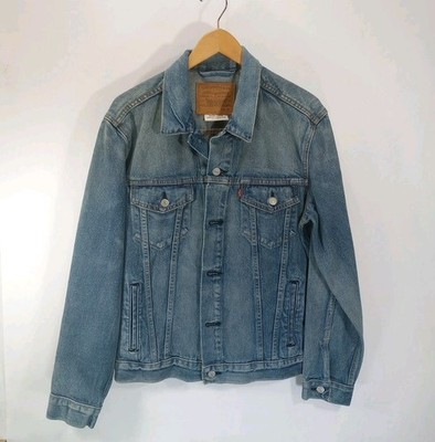 Levi's Denim Jacket New York City Mens Medium Trucker Type 3 Rare Long Sleeve 