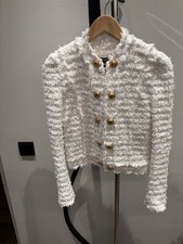 Balmain Buttoned Tweed Jacket  MSRP 1,962.63