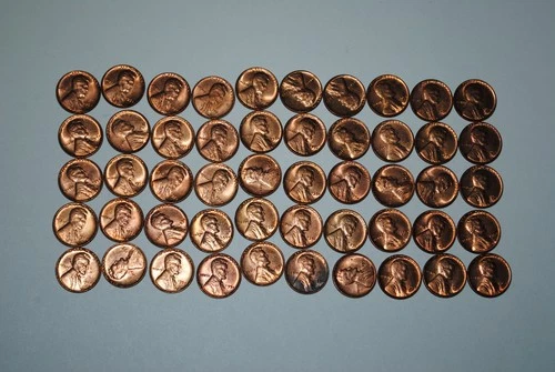 UNC Lincoln Wheat Penny Cent 1954 - 1 Roll