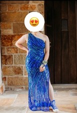 Ashley Lauren 11207 One Shoulder Prom Dress Sequin Formal
