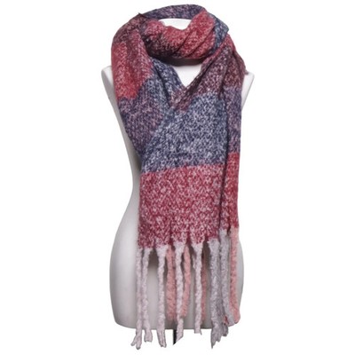 Kitz4You, Schal, Damen, Acryl, Rot/Blau/Grau, Karo, 190 cm, 51 #uso