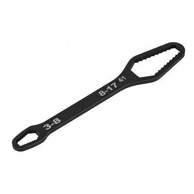 Universal Schraubenschlüssel 3-17mm   Selbstspannend, Doppelkopf 145mm, schwarz