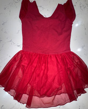 Girls New NWOT Size XL Extra Large Dark Red Dance or Gymnastics Leotard  Skirt