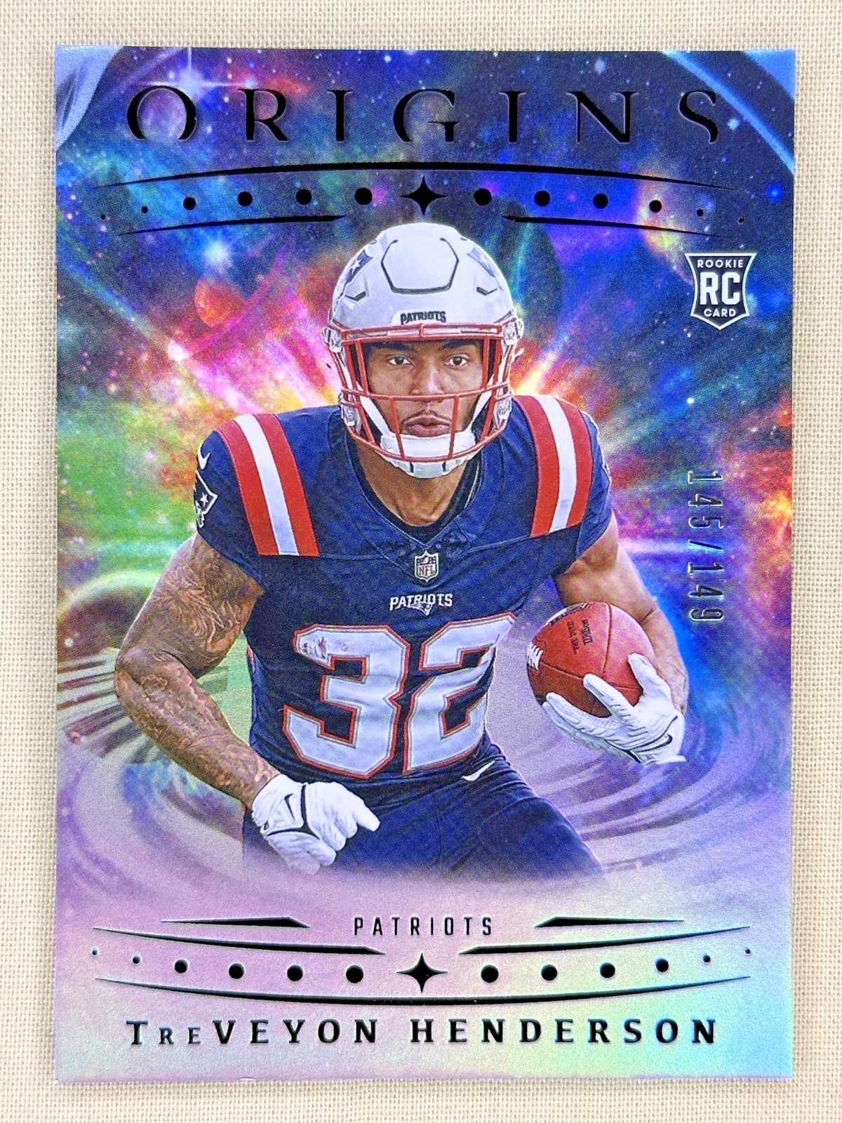 2025 Panini Origins TreVeyon Henderson RC Holo Silver /149 NE Patriots RB #105