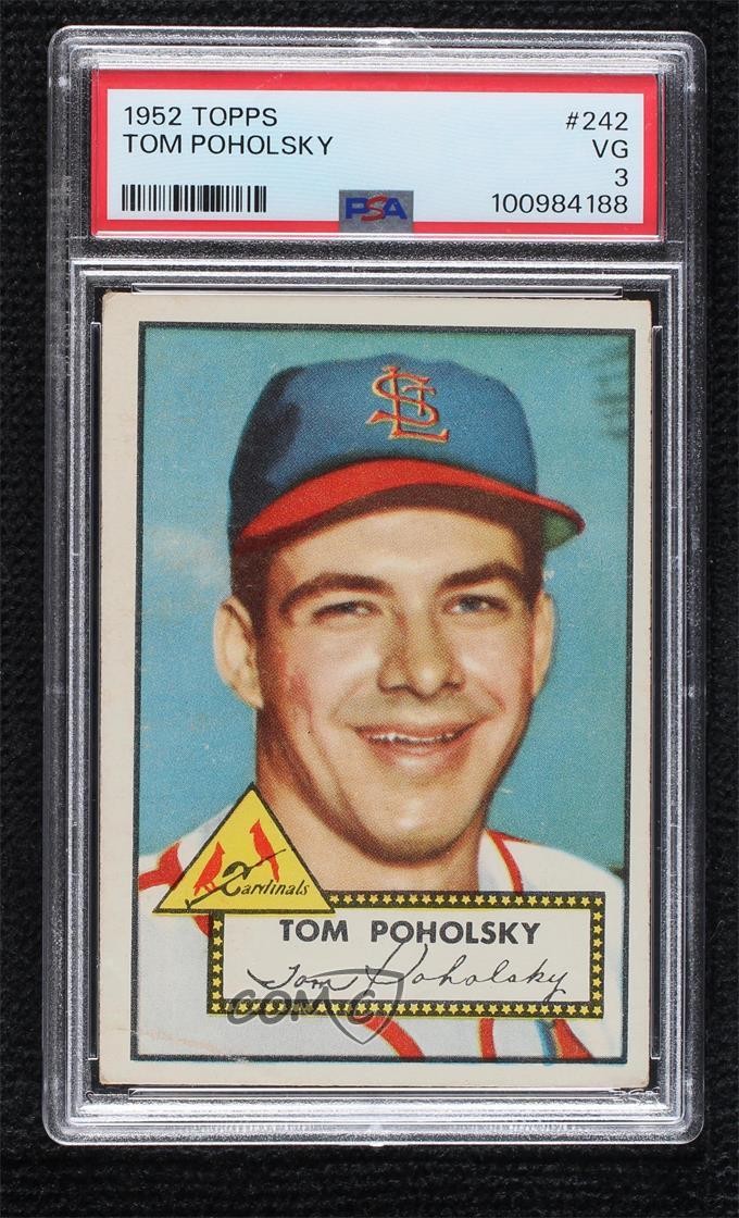 1952 Topps Tom Poholsky #242 PSA 3 2jq