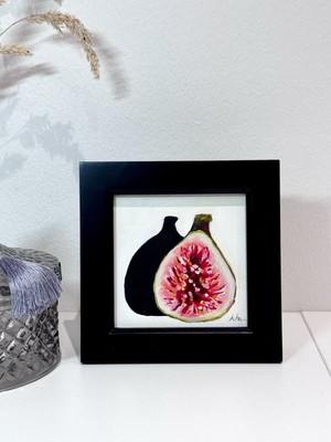 Feige Original Ölgemälde - Stillleben geschnitten Obst GERAHMT Fine Art signiert Sale