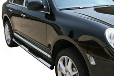 Schwellerrohre mit Tritt für PORSCHE Cayenne Bj.03-07 Edelstahl Ø76mm mit TÜV