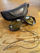 VTG Bolle Crevasse Blk Gold Mountaineering Sunglasses Leather Shields 0910001014