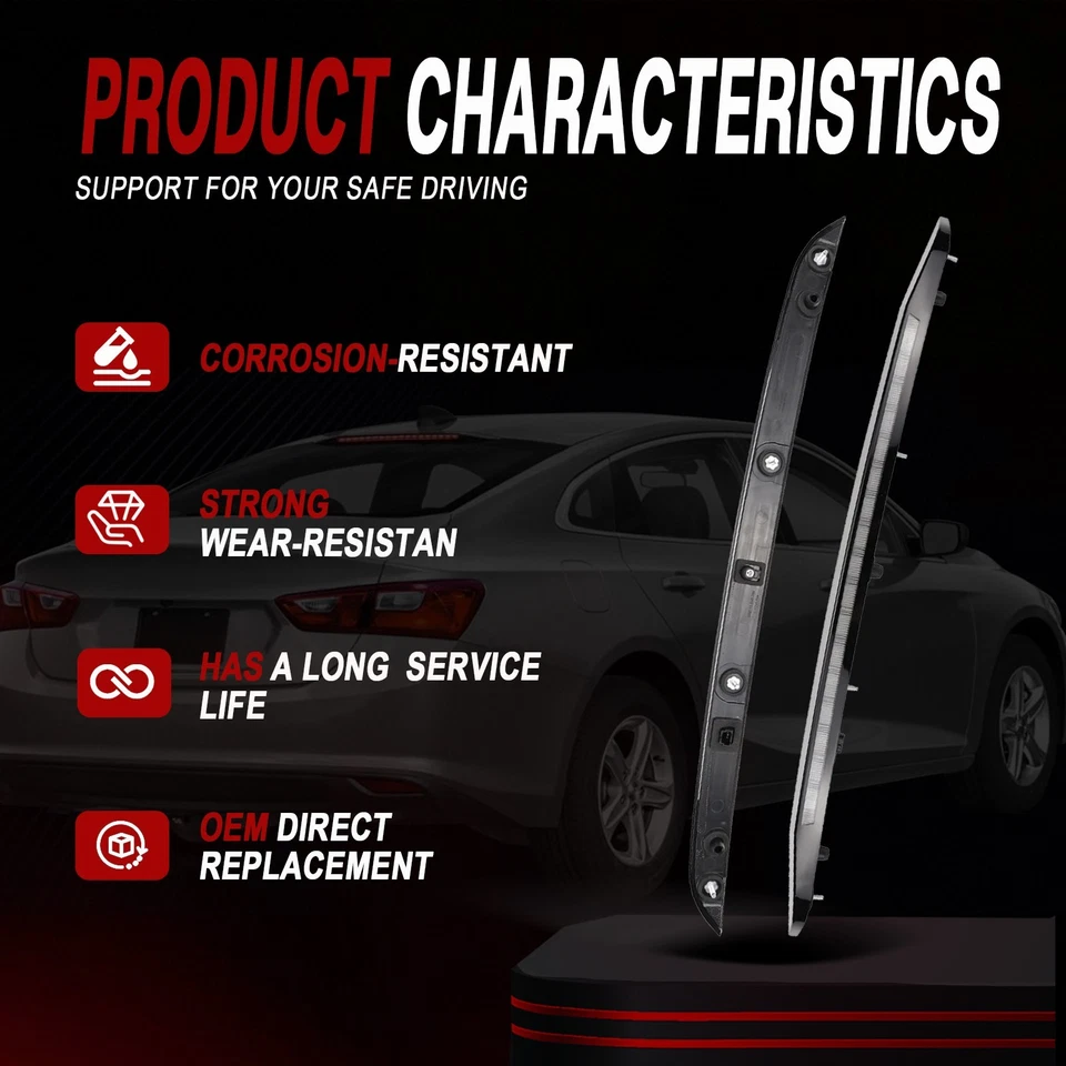 Tercera lámpara trasera de freno de montaje alto central apta para Chevrolet Malibu 2016-2025 42795725 Foto 3 de 4