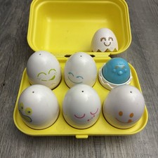 TOMY EGG SHAPE SORTING TOY, HIDE N SQUEAK, 1993 VINTAGE CUTE EGG TOYS