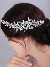Silver Wedding Crystal Hair Comb Bridal Clip Vine Headpiece Accessories Bride