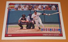 1991 Topps - Dwight Evans #155 Diamond after 162 in 82; A* Before Copyright