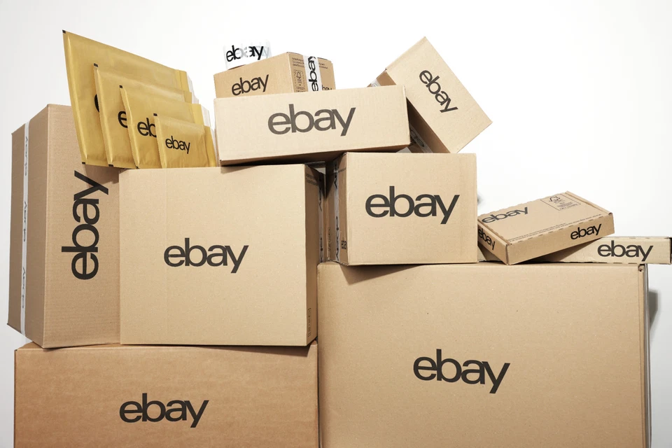 Klebeband  Papierklebeband 50 m x 50 mm eBay Logo ab 360 Rolle - Bild 4 von 4