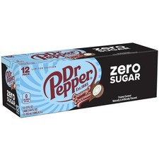 Dr Pepper Creamy Coconut Zero Sugar 12oz 12 Pack Cans Limited Edition Soda