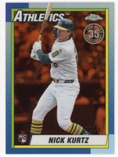 2025 Topps Chrome Update Orange Refractor Nick Kurtz 25/25 Athletics #90CU-21 RC