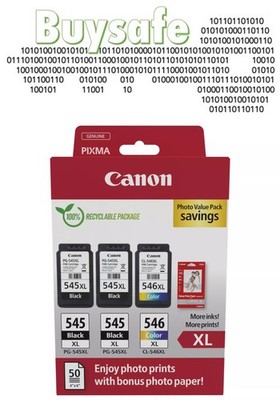 Canon PG-545XL x 2 / CL-546XL Vorteilspapierpaket für PIXMA iP2850