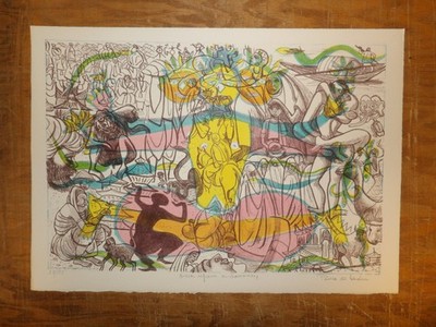 Michael Ponce de Leon ''Once upon a Journey'' LITHOGRAPH LAKESIDE STUDIO 1979