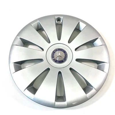 Mercedes-Benz Original 1 Radkappe 15 Zoll W 176/246/117/205 Silber/Blau Neu - Bild 1 von 3