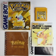 Nice! Pokemon Yellow Version Special Pikachu Edition Gameboy - CIB COMPLETE BOX