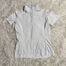 Child’s L White Romfh Short Sleeve Horseback Riding Show Shirt