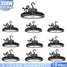 10 PACK 150W 5000K UFO LED High Bay Light Warehouse Shop Commercial Lighting