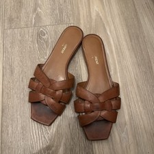 Saint Laurent YSL Tribute Nu Pieds Sandals Le...
