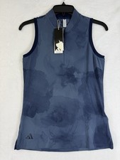 Adidas Womens Golf Polo Ultimate365 XS Top Shirt Sleeveless Navy Blue New NWT